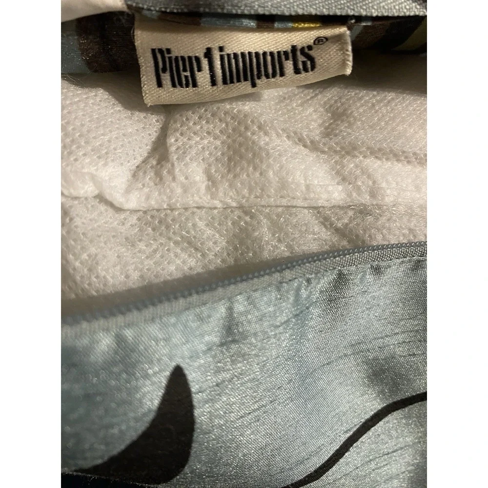 Pier 1 Imports Silver‎ Decorative Pillow Yellow Sun Flower 14